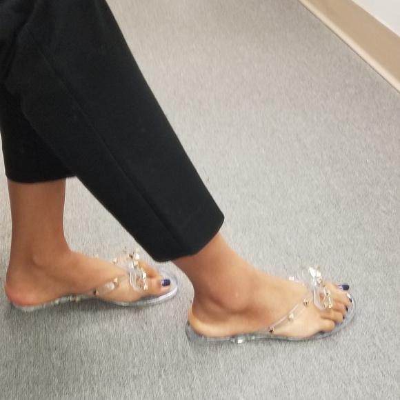 womens clear sandals